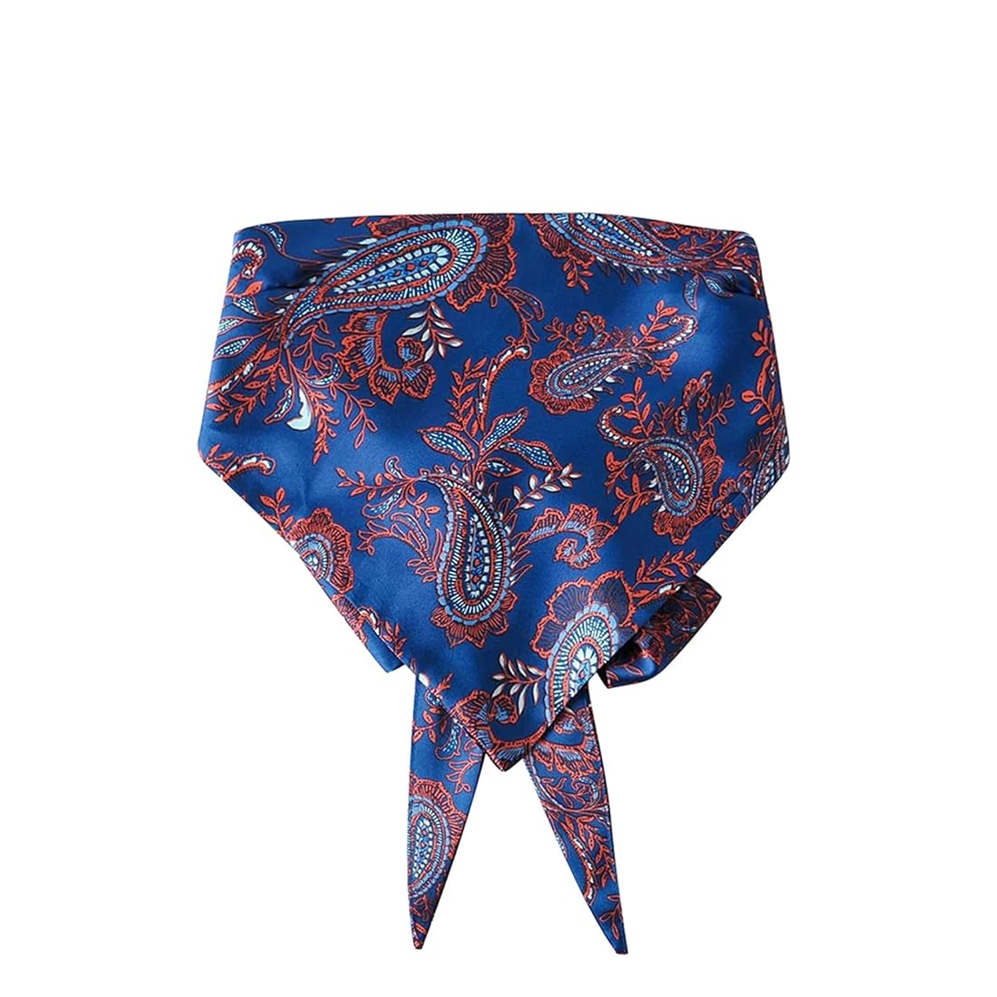 Women's Paisley Print Cami Crop Top Tie Back Knot Hanky Hem